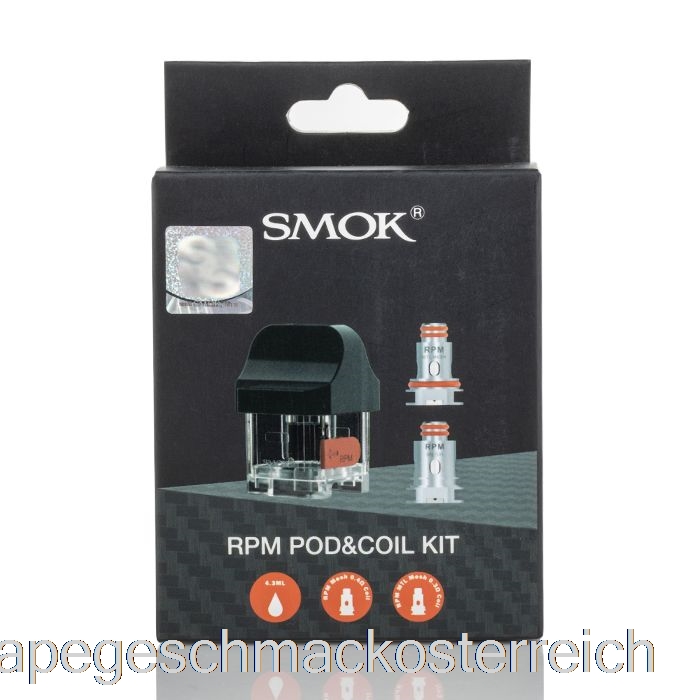 Smok Rpm40 Ersatzpods 4,3 Ml Rpm Pod [Standard Pod + 2 Coils] Vape-Geschmack